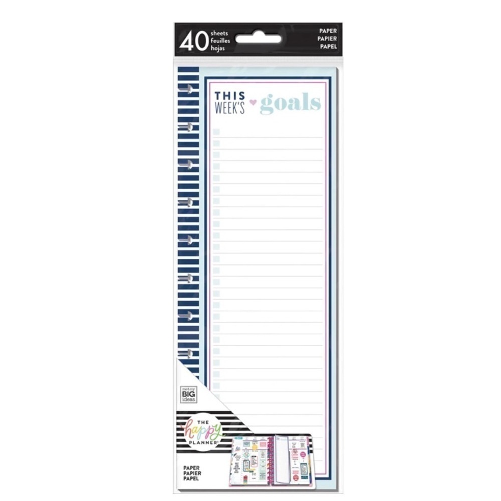 The Happy Planner BIG Folded Note Paper Goals